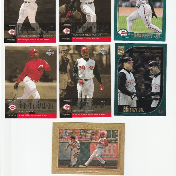 Ken Griffey Jr 34 Baseball Card Lot Cincinnati Red - Picture 4 of 4